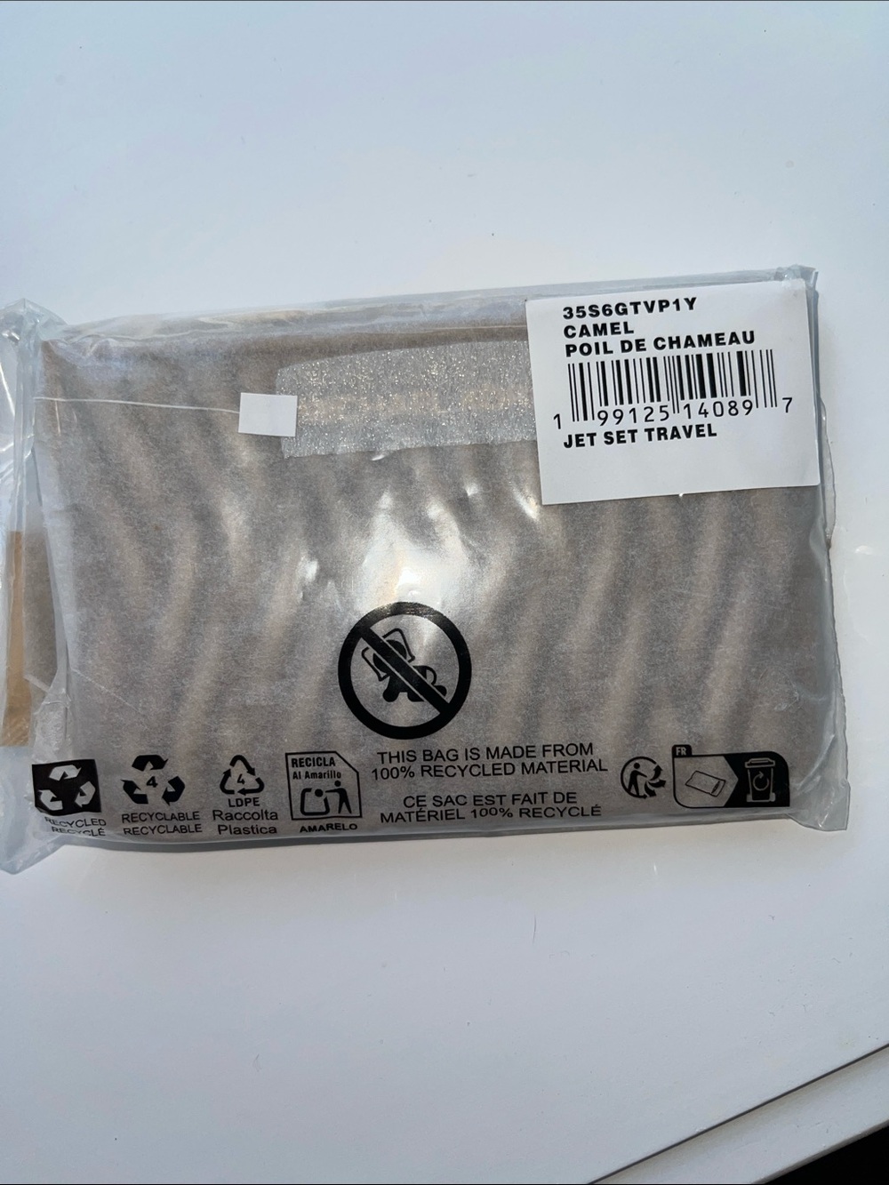 Michael Kors Jet Set Travel Small Matelassé Coin Pouch in Camel NWT - Picture 5 of 5